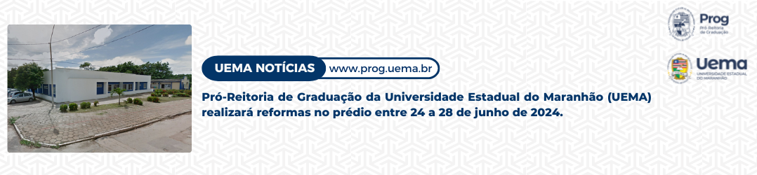 COMUNICADO DE REFORMA NO PRÉDIO DA PROG