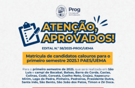 EDITAL N.º 58/2025-PROG/UEMA MATRÍCULA DE CANDIDATOS CALOUROS PARA O PRIMEIRO SEMESTRE DO PAES 2025