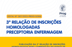 Divulgada 3ª relação de inscrições homologadas para composição do Banco de Cadastro de Preceptores do Curso de Enfermagem