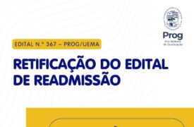 Uema publica retificação do edital de readmissão 2025.2