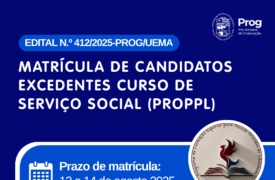 Uema convoca excedentes do curso de Serviço Social do Programa de Formação Superior de Pessoas Privadas de Liberdade