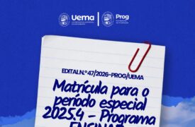 Uema divulga edital de matrícula para o Período Especial 2025.4 do Programa Ensinar
